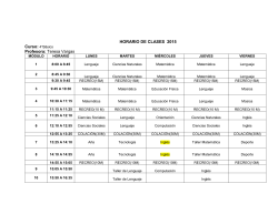 Horario de clases - colegio coyancura