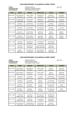 Horarios Terceros Medios - liceoaaj.cl