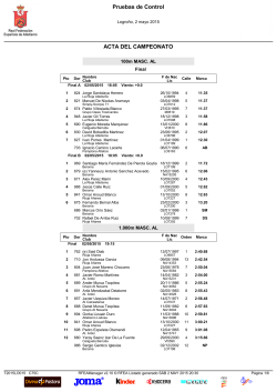 Pruebas de Control ACTA DEL CAMPEONATO