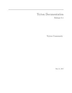 Tryton Documentation