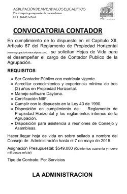 CONVOCATORIA CONTADOR