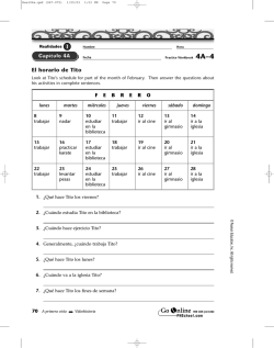 El horario de Tito