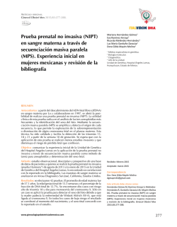 Prueba prenatal no invasiva (NIPT) en sangre materna a través de