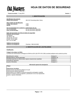 HOJA DE DATOS DE SEGURIDAD