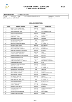 Inscripciones Definitivas II XC SAUCILLO