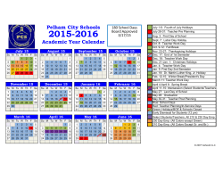 PCS 2015-16 School Calendar