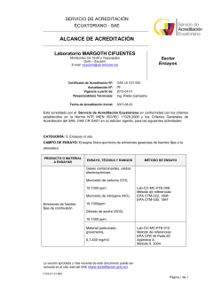 OAE LE C 07-005 - Servicio de Acreditación Ecuatoriano