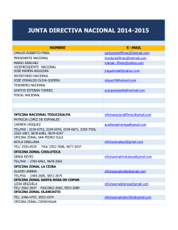 JUNTA DIRECTIVA NACIONAL 2014-2015