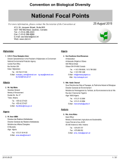 CBD NFP - Convention on Biological Diversity