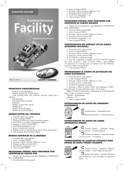 Manual de instrucciones Facility 4