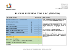 plan de estudios: 2&ordm; de eso (2015-2016)