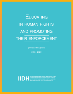 educating in human rights and promoting their enforcement