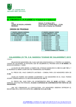 informacion y convocatoria NASSICA 2015