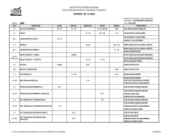 HORARIO DE CLASES 4IM4