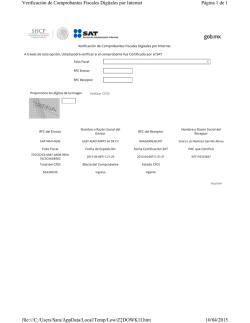 Página 1 de 1 Verificación de Comprobantes Fiscales Digitales por