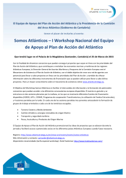 Somos Atlánticos – I Workshop Nacional del Equipo de Apoyo al