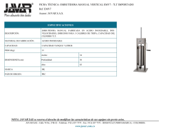 FICHA T&Eacute;CNICA: EMBUTIDORA MANUAL VERTICAL EMV7