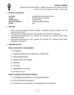 PLAN DE TRABAJO