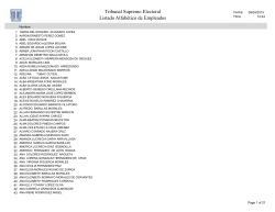 Tribunal Supremo Electoral Listado Alfabético de Empleados