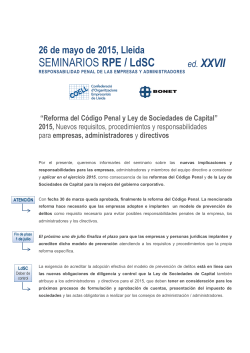 SEMINARIOS RPE / LdSC ed. XXVII
