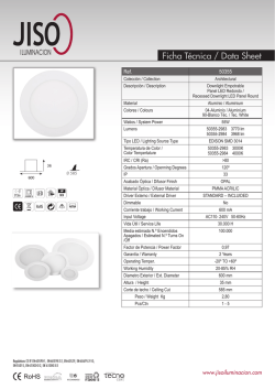 Ficha T&eacute;cnica / Data Sheet