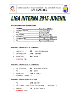 liga interna cadete/juvenil 2015