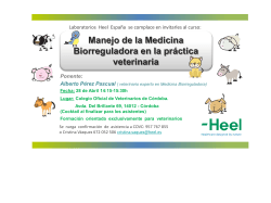 Manejo de la Medicina Biorreguladora en la práctica veterinaria