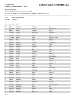 Admitidos - Gobierno de Extremadura