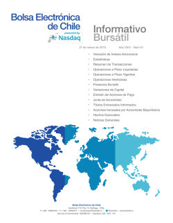 Informativo Burs&aacute;til - Bolsa Electr&oacute;nica de Chile
