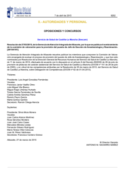 ii.- autoridades y personal - Servicio de Salud de Castilla