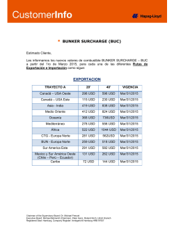 BUNKER SURCHARGE (BUC) EXPORTACION - Hapag