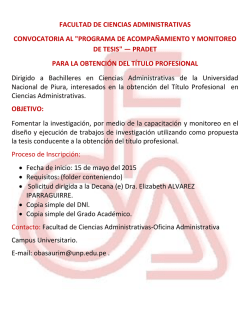 programa de acompañamiento y monitoreo de tesis