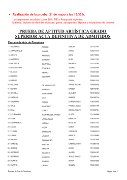 pruebas 2005 - Escuela de Arte de Pamplona