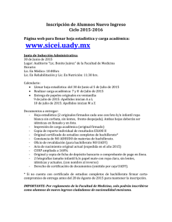 Inscripci&oacute;n de Alumnos Nuevo Ingreso