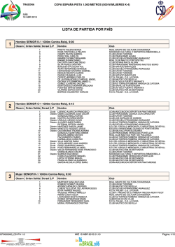 LISTA DE PARTIDA POR PA&Iacute;S - Federaci&oacute;n Espa&ntilde;ola de Pirag&uuml;ismo