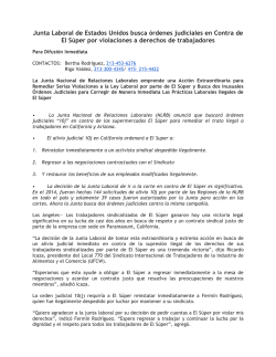 junta laboral de estados unidos busca ordenes