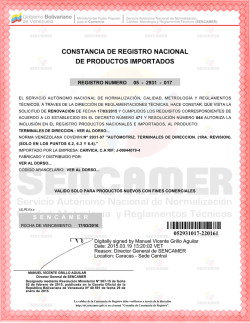 constancia de registro nacional de productos importados