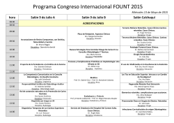 Programa Congreso Internacional FOUNT 2015