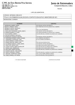 Lista de admitidos - CPR de Don Benito