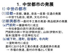 中世都市の発展 - 退職教師の日本史授業