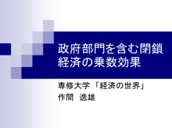 政府・海外部門を含む乗数効果