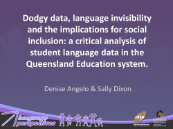 Dodgy data, language invisibility and the