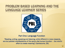 Problem Based Learning and the Language Learner 5