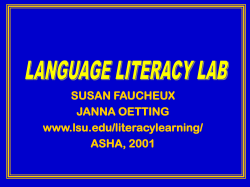 Language Literacy Lab