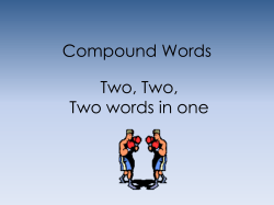 Compound Words - Etiwanda E