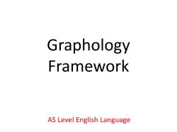 Graphology Framework - Mrs Black`s Language