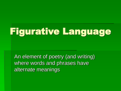 Figurative Language - Shelby County Schools