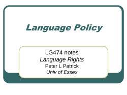 Language Policy - University of Essex
