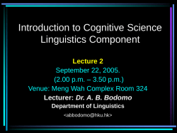 LING2011 Language and Literacy