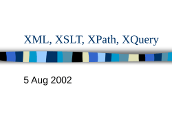 XML, XSLT, XPath, XQuery